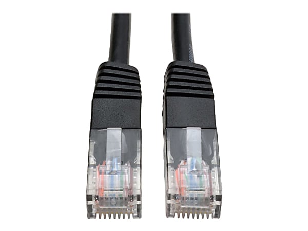 Eaton Tripp Lite Series Cat5e 350 MHz Molded (UTP) Ethernet Cable (RJ45 M/M), PoE - Black, 1 ft. (0.31 m) - Patch cable - RJ-45 (M) to RJ-45 (M) - 1 ft - UTP - CAT 5e - molded, stranded - black