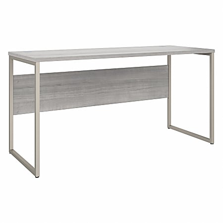 Bush® Business Furniture Hybrid 60"W x 24"D Computer Table Desk With Metal Legs, Platinum Gray, Standard Delivery