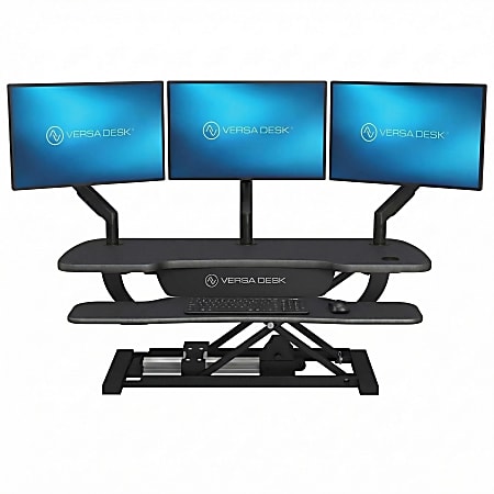VersaDesk PowerPro Sit-To-Stand Height-Adjustable Electric Desk Converter, 40&rdquo;W, Black