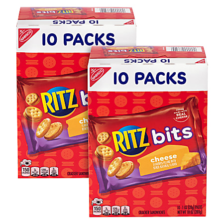 Ritz Bitz Cheese Sandwich Crackers, 1 Oz, Total Qty 20