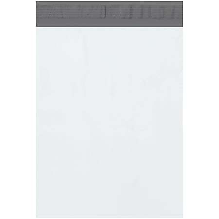 Partners Brand 10" x 13" Poly Mailers, White, Case Of 1,000 Mailers