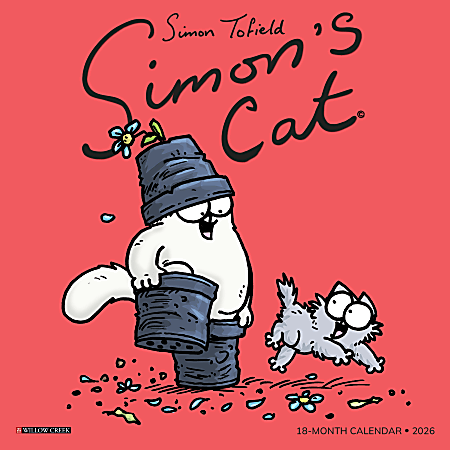 2026 Willow Creek Press Monthly Mini Wall Calendar, 7" x 7", Simon's Cat, January To December, 53751