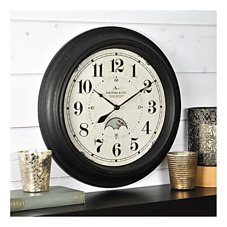FirsTime & Co.® Luna Wall Clock, Oil Rubbed Bronze