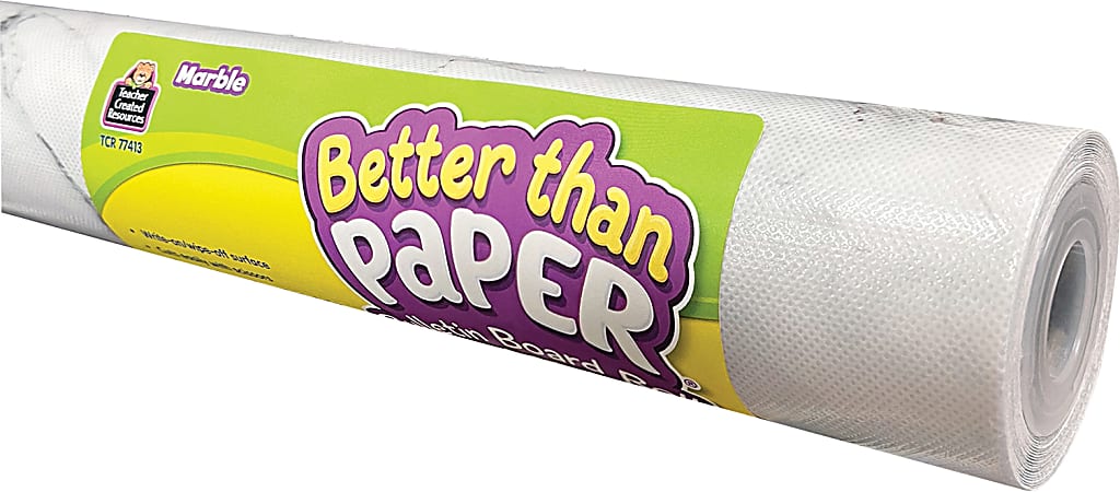 Teacher Created Resources® Better Than Paper® Bulletin Board Paper Rolls, 4' x 12', Marble, Pack Of 4 Rolls