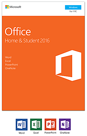 Microsoft Office Home & Student 2016, 1 PC, Product Key, 79G04589