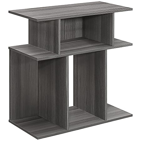 Monarch Specialties Justin Accent Table, 23-3/4"H x 23-3/4"W x 11-3/4"D, Gray