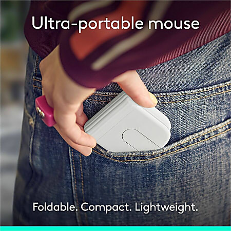 Logitech Mobi Fold Ultra Portable Travel Mouse Off White - Office Depot