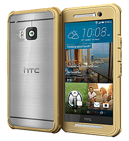 rooCASE Glacier Tough Full Body Cover Case For HTC One M9, Fossil Gold