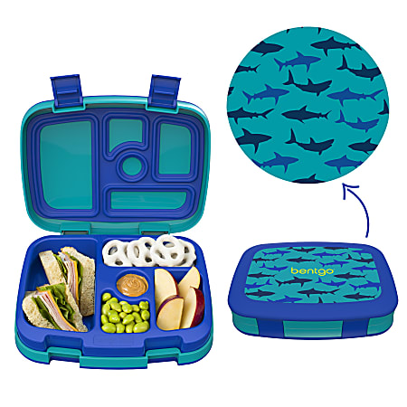 Bentgo Kids' Prints Leakproof, 5 Compartment Bento-Style Lunch Box -  Rainbows & Butterflies