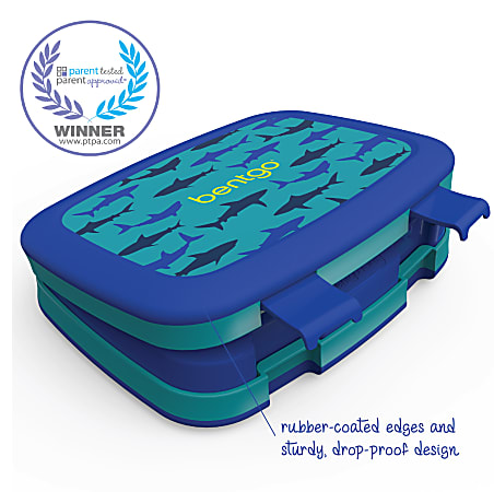 Bentgo Kids' Prints Leakproof, 5 Compartment Bento-Style Lunch Box - Sports