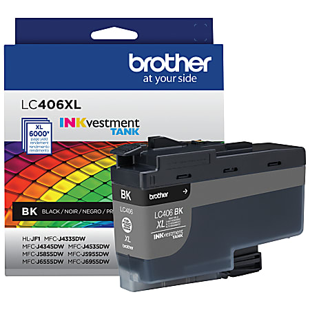 Brother® LC406XLBK Genuine High-Yield Black INKvestment Tank Ink Cartridge