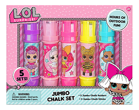 L.O.L. Surprise 10 Piece Jumbo Chalk Set Assorted Colors Office Depot