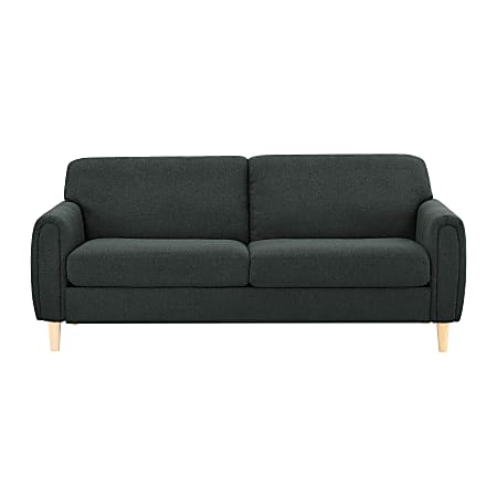 Serta Lachlan Fabric Sofa, 33-7/8"H x 78-1/3"W x 33-1/2"D, Charcoal/Natural