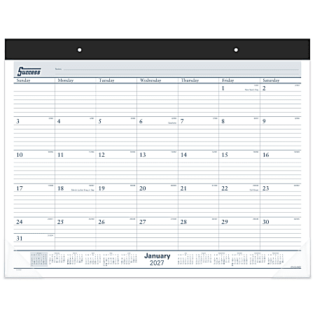 AT-A-GLANCE® 2027 Ruled Monthly Desk Pad Calendar, Standard, 21 3/4" x 17"