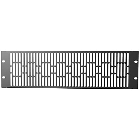 Sanus 1U Vented Steel Blanking Panel, Steel, Black, 1U Rack Height, 1.8"H x 19.1"W x 0.1"D