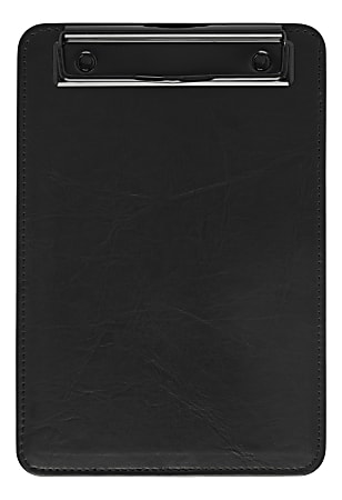 Office Depot® Brand Mini Soft Touch Clipboard, 6" x 9", Black