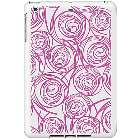 OTM Classic Prints White iPad Shell Case, New Age Swirls of Pink