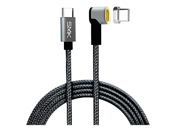 SMK-Link USB-C MagTech Charging Cable - USB cable - USB-C (power only) (M) to USB-C (power only) (M) angled, magnetic - 6.6 ft - black