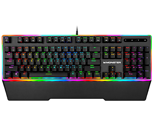 Monster Quest RGB Corded Mechanical PC Gaming Keyboard,