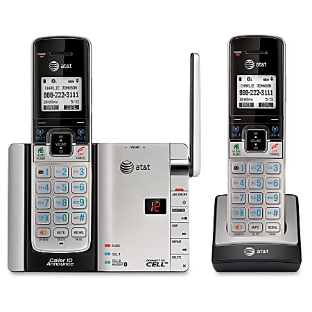 ATT® Connect to Cell™ DECT 6.0 Expandable Cordless Phone With Digital Answering Machine, TL92273