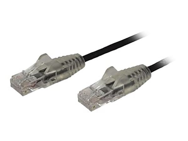 StarTech.com 6ft CAT6 Cable - Slim CAT6 Patch Cord - Black - Snagless RJ45 Connectors - Gigabit Ethernet Cable - 28 AWG - LSZH (N6PAT6BKS)