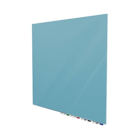 Ghent Aria Low Profile Glassboard, Magnetic, 48"H x 48"W, Square, Denim