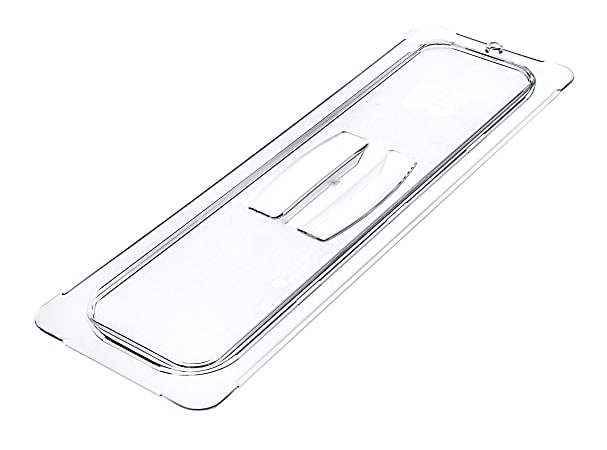 StorPlus 1/2-Size Long Plastic Handled Lids, 7/8"H x 6 3/8"W x 20 3/4"D, Clear, Pack Of 6