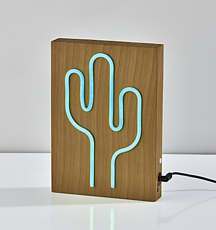 Wood cactus lamp online