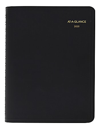 AT-A-GLANCE® 4-Person Group Daily Appointment Book, 8-1/2" x 11", Black, January to December 2020