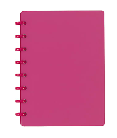TUL® Discbound Notebook With Soft-Touch Cover, Junior Size, Narrow Ruled, 60 Sheets, Pink