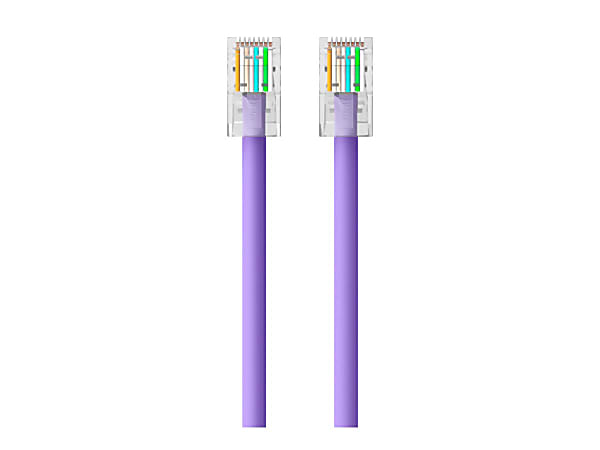 Belkin - Patch cable - RJ-45 (M) to RJ-45 (M) - 3 ft - CAT 6 - purple