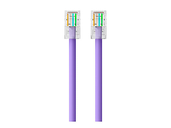 Belkin - Patch cable - RJ-45 (M) to RJ-45 (M) - 3 ft - CAT 6 - purple