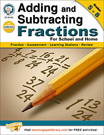 Mark Twain Adding and Subtracting Fractions Workbook, Grades 5-8