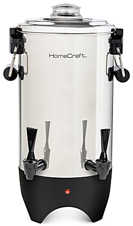 Nostalgia Electrics HomeCraft Quick-Brewing 1,000-Watt Automatic 45-Cup Coffee Urn, Stainless Steel