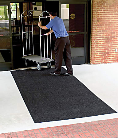 M+A Matting Brush Hog Floor Mat, 4' x 6', Charcoal Brush