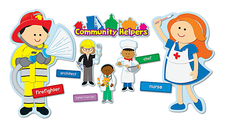 Carson-Dellosa Community Helpers Bulletin Board Set, Grades Pre-K To 2
