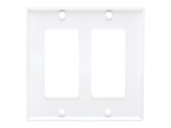 Tripp Lite Double-Gang Faceplate, Decora Style - Vertical, White - Faceplate - wall mountable - white - 2-gang