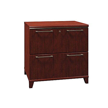 Bush Business Furniture Enterprise 30"W x 23-1/5"D Lateral 2-Drawer File Cabinet, Harvest Cherry, Standard Delivery