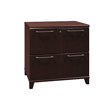 Bush Business Furniture Enterprise 30"W Lateral 2-Drawer File Cabinet, Mocha Cherry, Standard Delivery