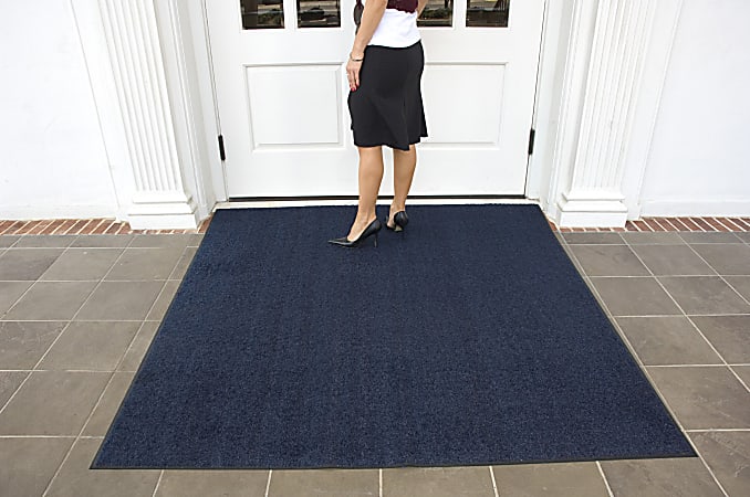 M+A Matting Brush Hog Floor Mat, 3' x 5', Navy Brush