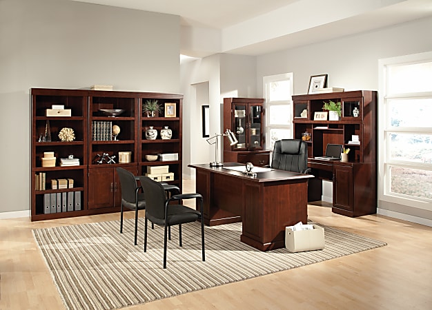Sauder Heritage Hill 72 H Bookcase Open 5 Shelf Classic Cherry Office Depot