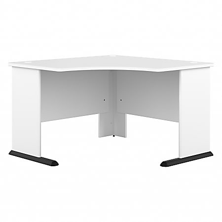 Bush® Business Furniture Studio A 48"W Corner Computer Desk, White, Standard Delivery