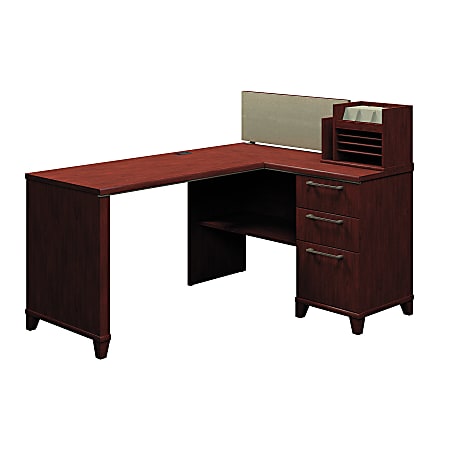 Bush Business Furniture Enterprise Corner Desk, 60"W x 47"D, Harvest Cherry, Standard Delivery
