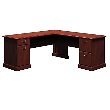 Bush Business Furniture Syndicate L Shaped Desk, 72"W x 72"D, Harvest Cherry, Standard Delivery