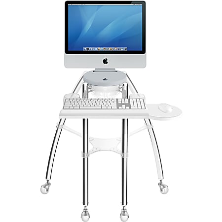Rain Design iGo Desk for iMac 21.5IN-Sitting model - Up to 21.5" Screen Support - 30" Height x 29" Width - Floor Stand - Chrome