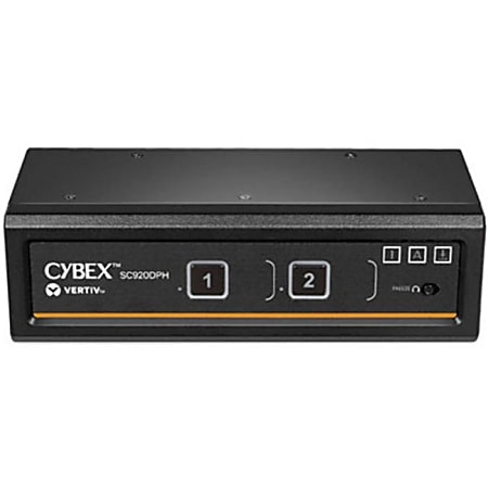 Vertiv Cybex SC900 Secure KVM | Dual Head | 2 Port Universal DisplayPort | NIAP version 4.0 Certified - Secure Desktop KVM Switches | Secure KVM Switch | Dual Head | NIAP Certified | Secure Keyboard