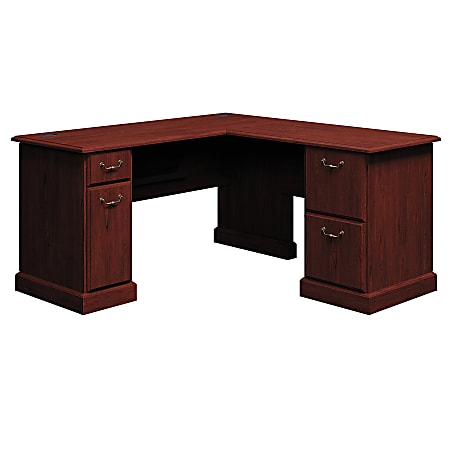 Bush Business Furniture Syndicate L Shaped Desk, 60"W x 60"D, Harvest Cherry, Standard Delivery