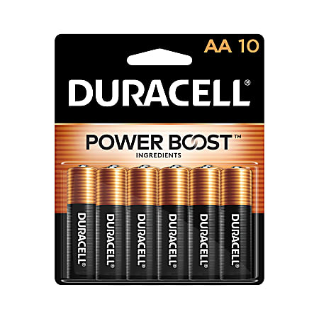 Duracell® Coppertop AA Alkaline Batteries, Pack Of 10