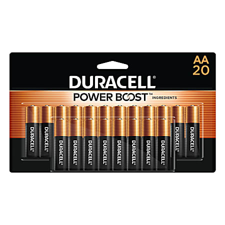 Duracell® Coppertop AA Alkaline Batteries, Pack Of 20