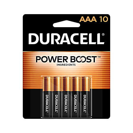 Duracell® Coppertop AAA Alkaline Batteries, Pack Of 10